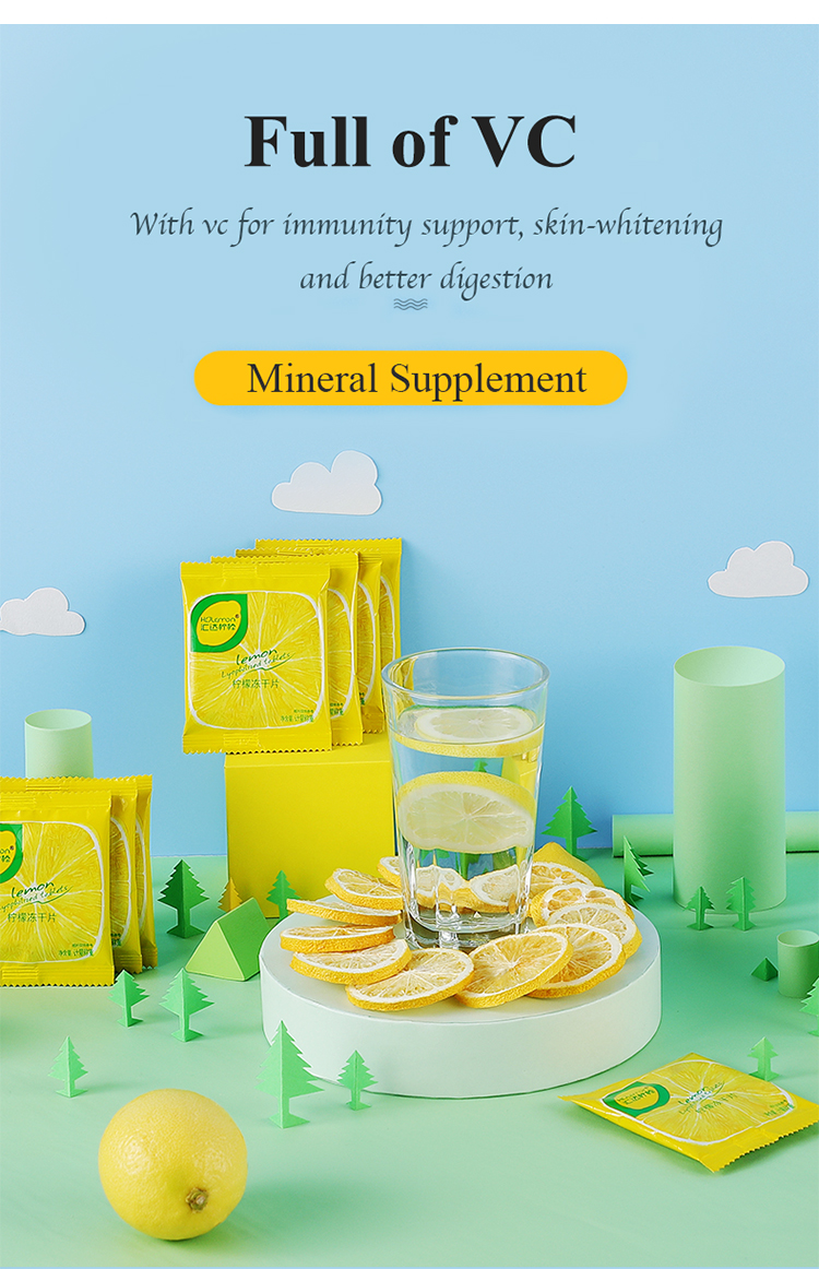 Wholesale Crispy Natural Dehydrated Freeze Yellow Dried Lemon Slices For Free Sample