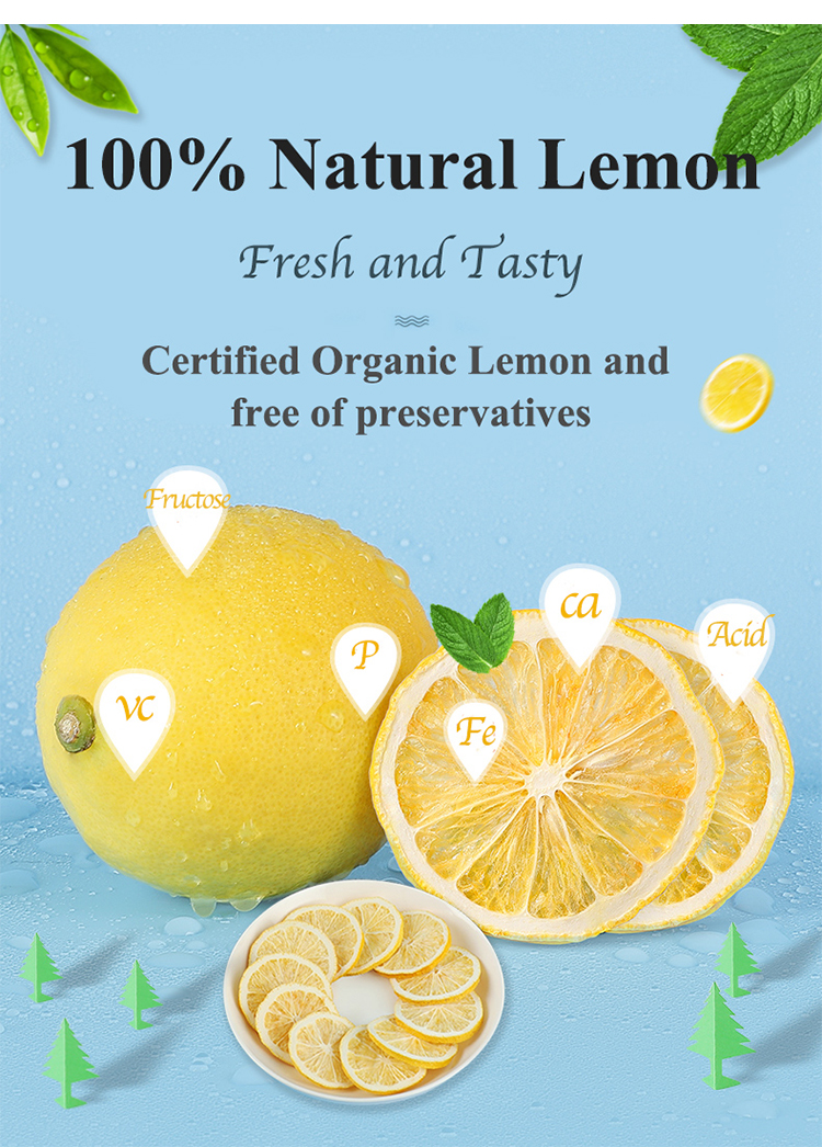 Wholesale Crispy Natural Dehydrated Freeze Yellow Dried Lemon Slices For Free Sample