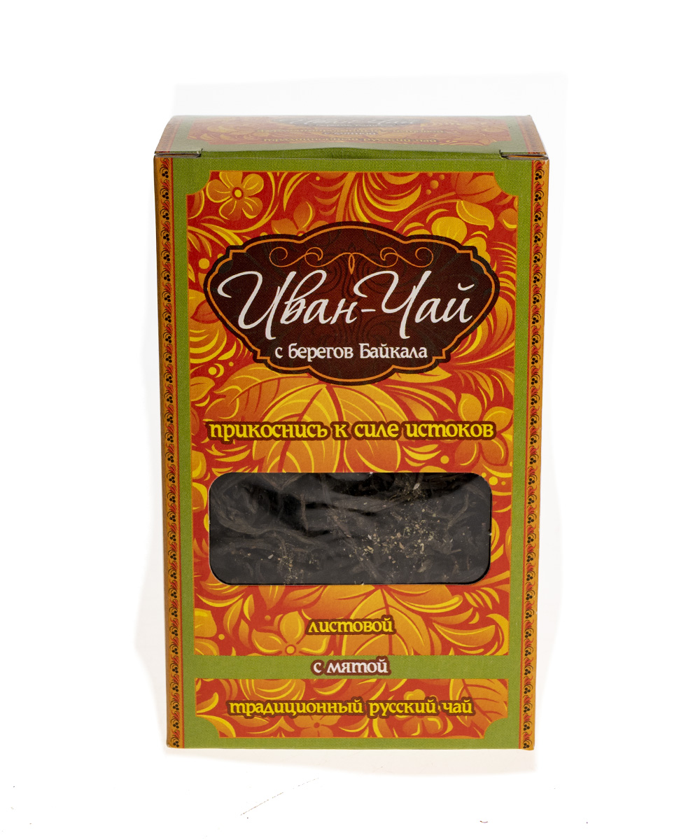 Mint Blend Ivan Chai Willowherb Tea Fermented Loose Leaf Traditional Russian Large Leaf Herbal Tea