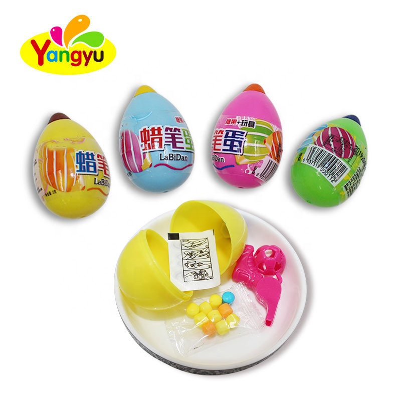 surprise egg toy candy crayon egg whistle toy with press candy,China ...