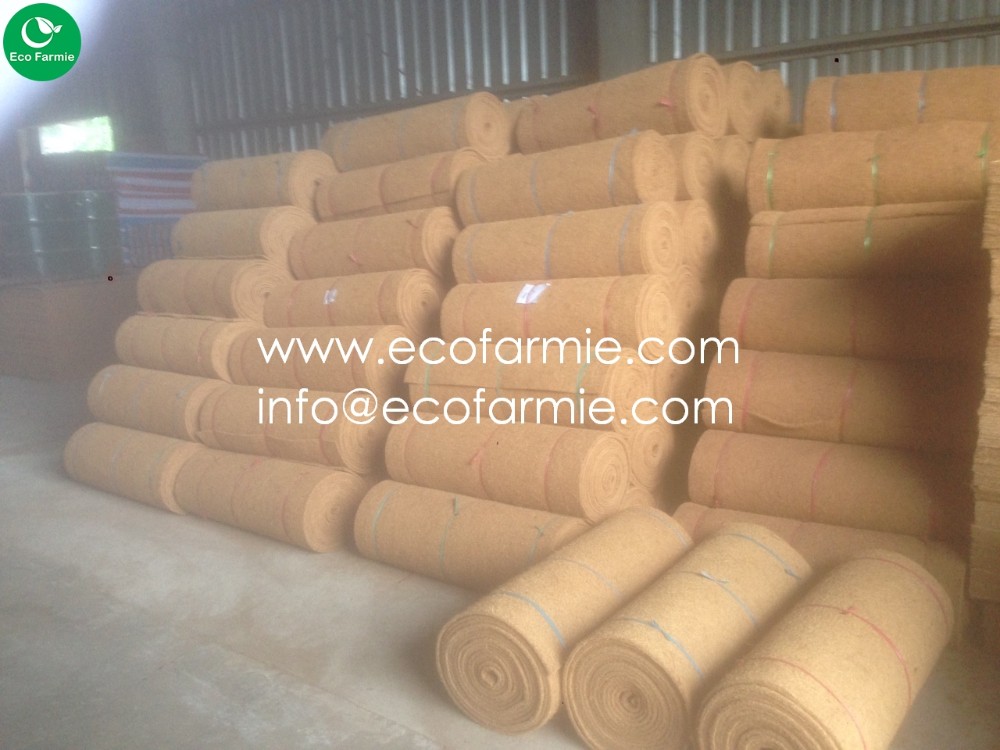 Coconut Coir Blanket Coco Fiber Geotextile Sheets Natural Biodegradable Coconut Fibre Matting 8040