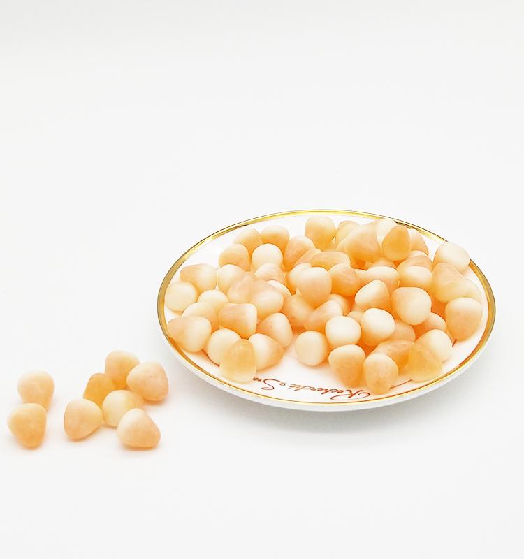 drop shape fruit flavor sugar coated gummy candy from China convenient energy and protein source