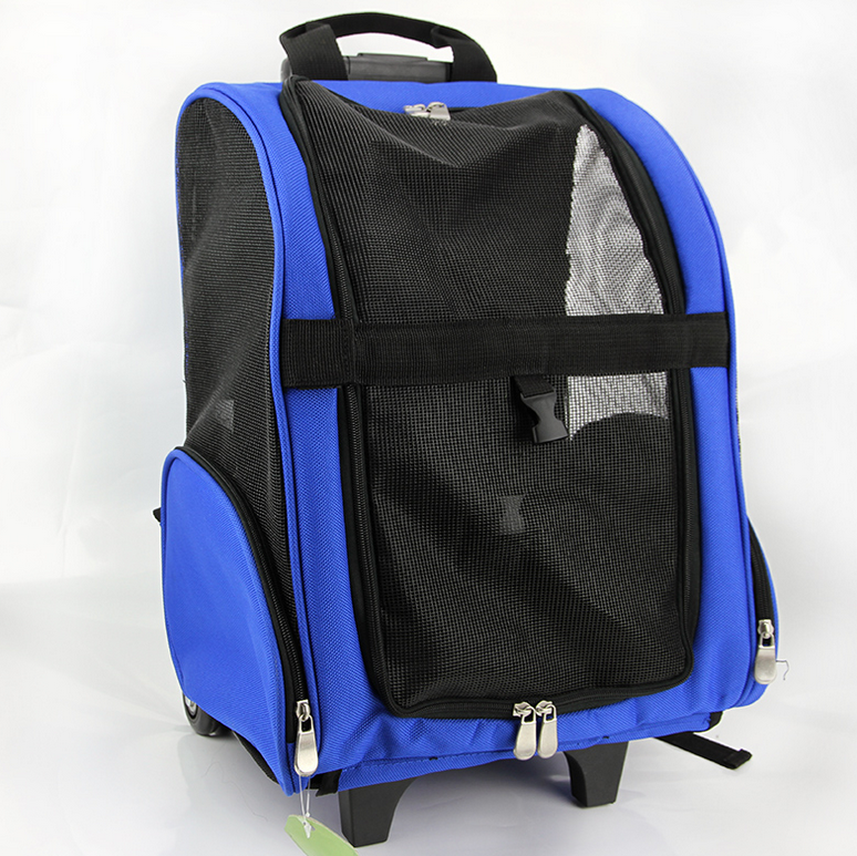 Portable Pet Dog Carrier Trolley Bag Wheel Luggage Stroller Backpack ...