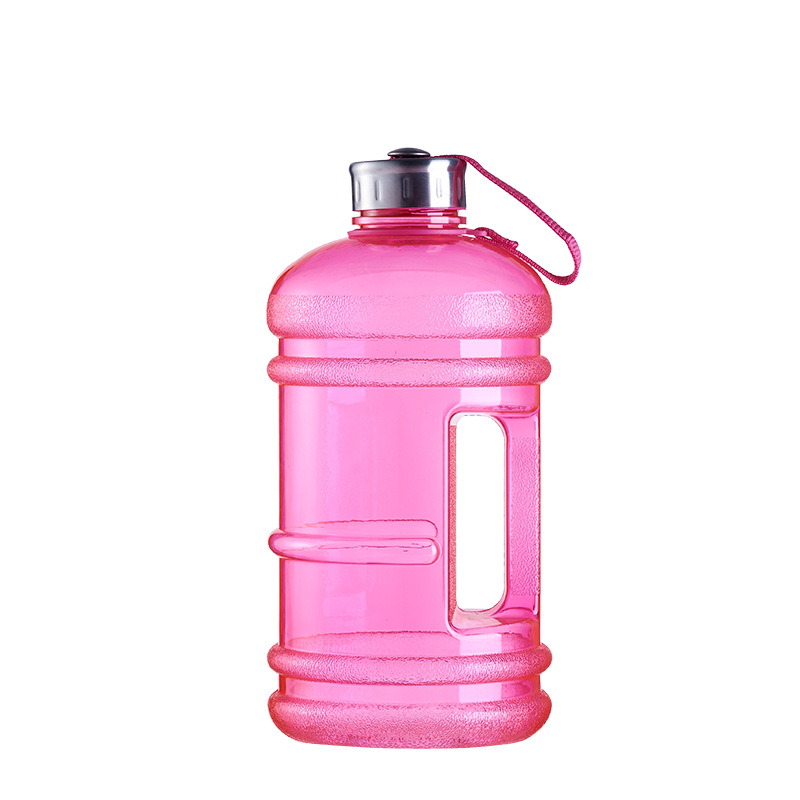 1pc Transparent Pink Letter Graphic Water Bottle, Plastic Heat Resistant  Sports Bottle For Outdoor