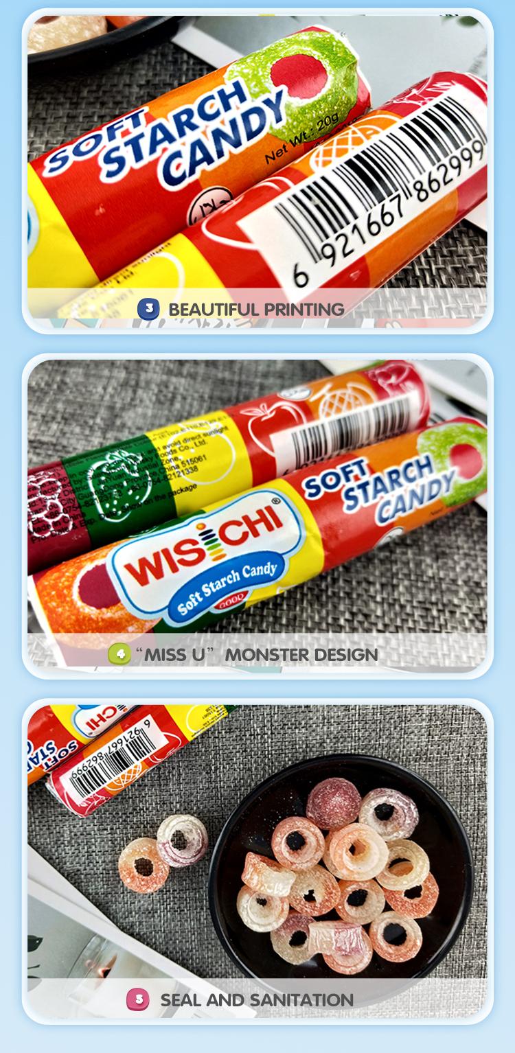Free sample WISICHI multi-color soft starch candy jelly gummy candy fruity wholesale