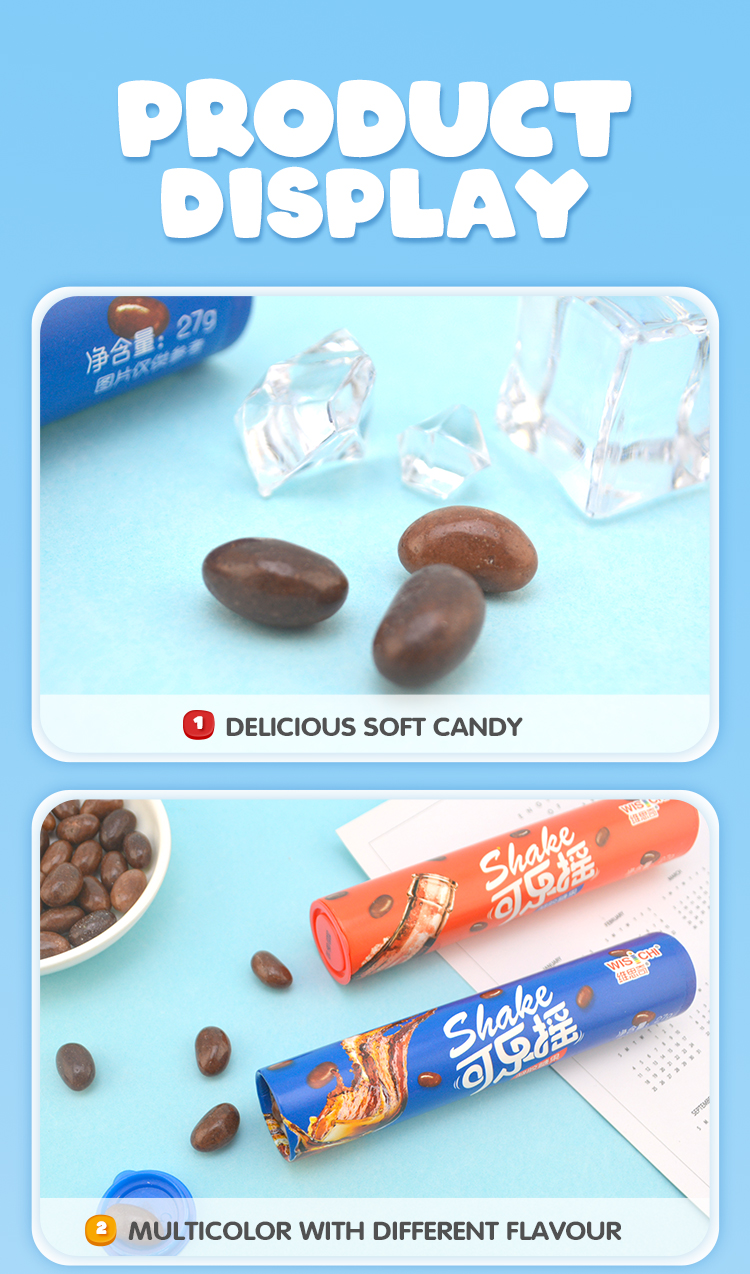 Free sample cola jelly bean paper tube packed wholesale jely bean halal certificate soft candy