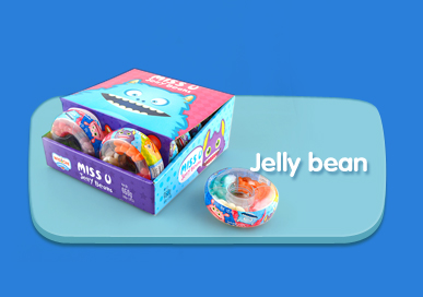 Free sample hot selling toy candy individual package of jelly bean assorted colour halal jelly bean candy