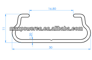 2018 New extruded aluminum channel