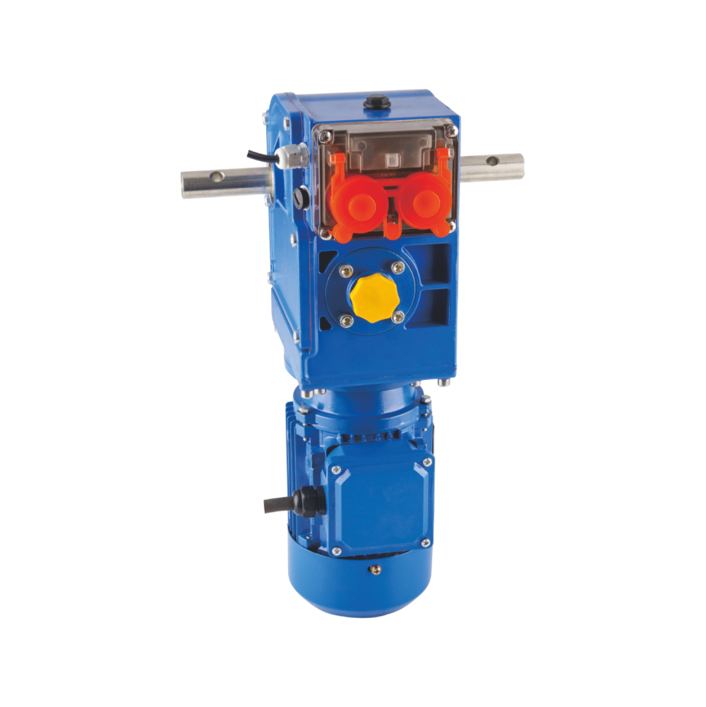 Poultry electric motor with reduction gear box
