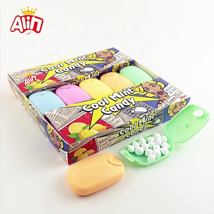 Small Soap shape Box with Five flavor Cool Mint sugar free hard candy