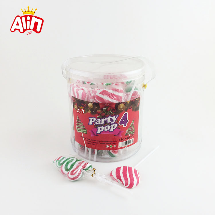 Popular Christmas party atmosphere necessities sweet Christmas tree heart-shaped lollipop