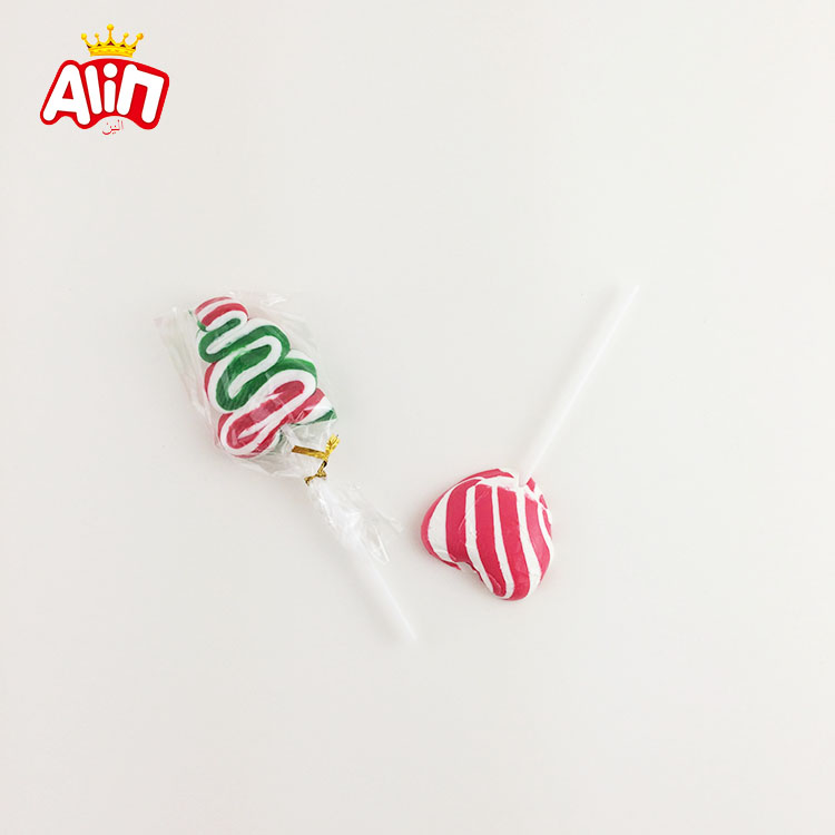 Popular Christmas party atmosphere necessities sweet Christmas tree heart-shaped lollipop