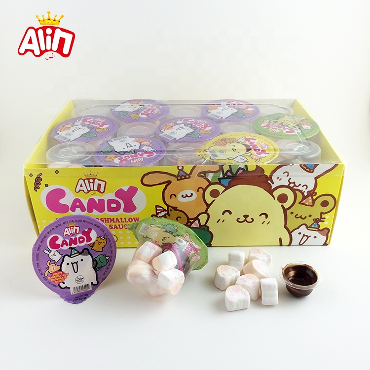 Cute cartoon pink bear chocolate sauce with Kawayi fruity marshmallows,China  price supplier - 21food