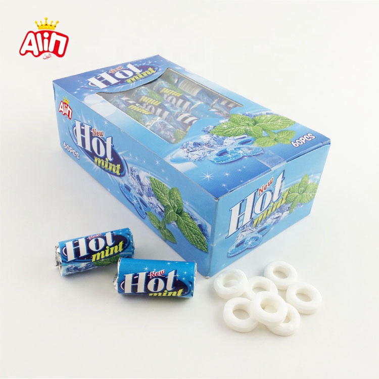 Roll doughnut shape Hot Mint tablet hard candy,China price
