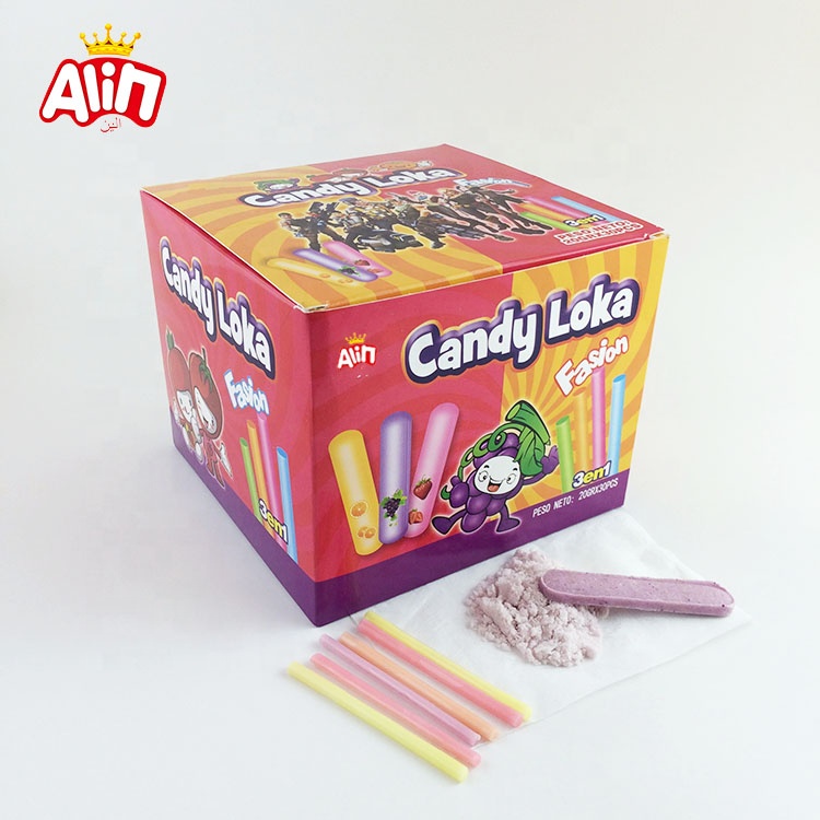 Cartoon Loka sour and sweet fruit CC stick sugar powder with hard candy,China  price supplier - 21food