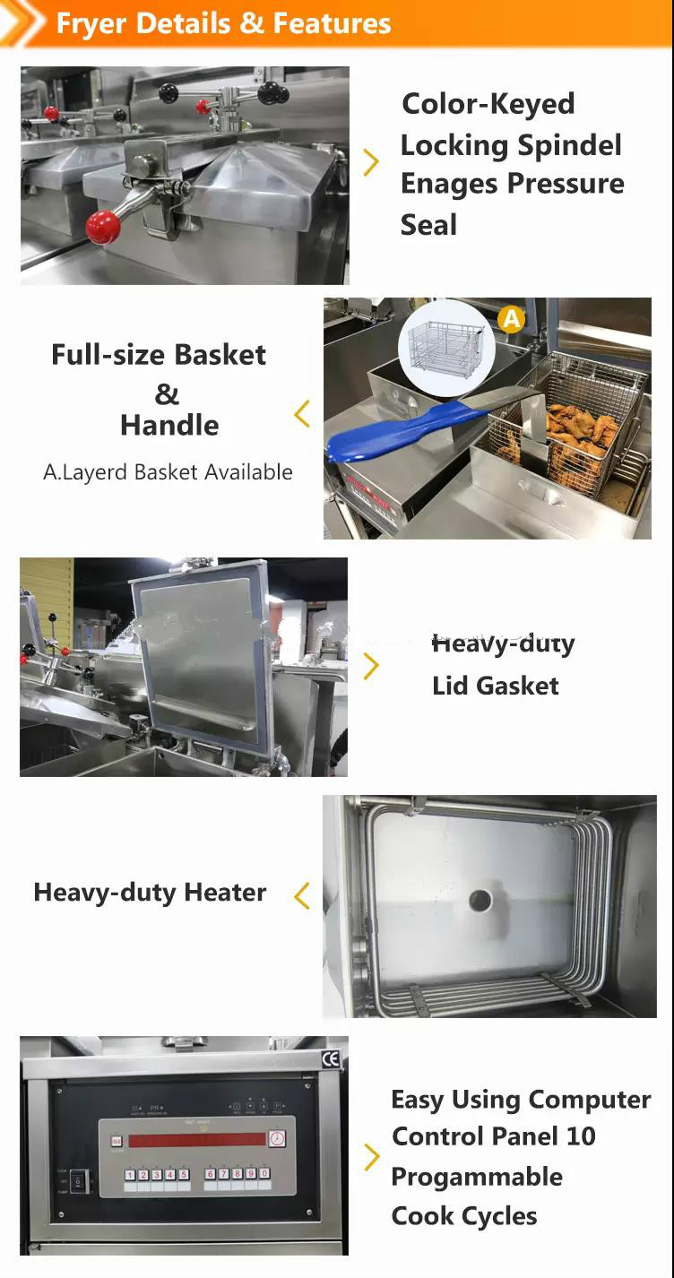 CE High Quality Gas or Electric Henny Penny Style Kfc Chicken Pressure Fryer  - China Kitchen Pressure Fryer and Kfc Chicken Fryer price