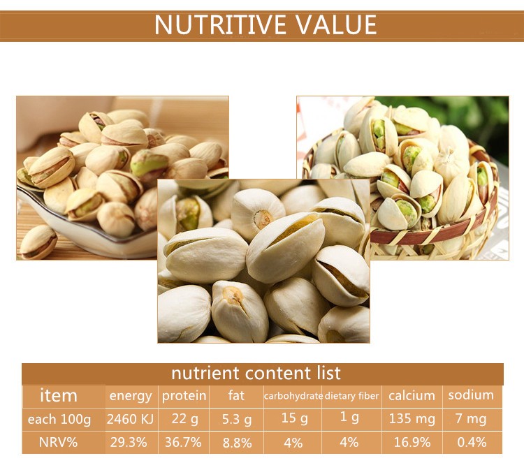 Factory wholesale Healthy Bulk Pistachio Nuts with Green Kernels