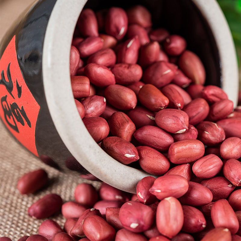 Chinese 2019 new crop red skin peanut kernels in long-round shape on hot selling