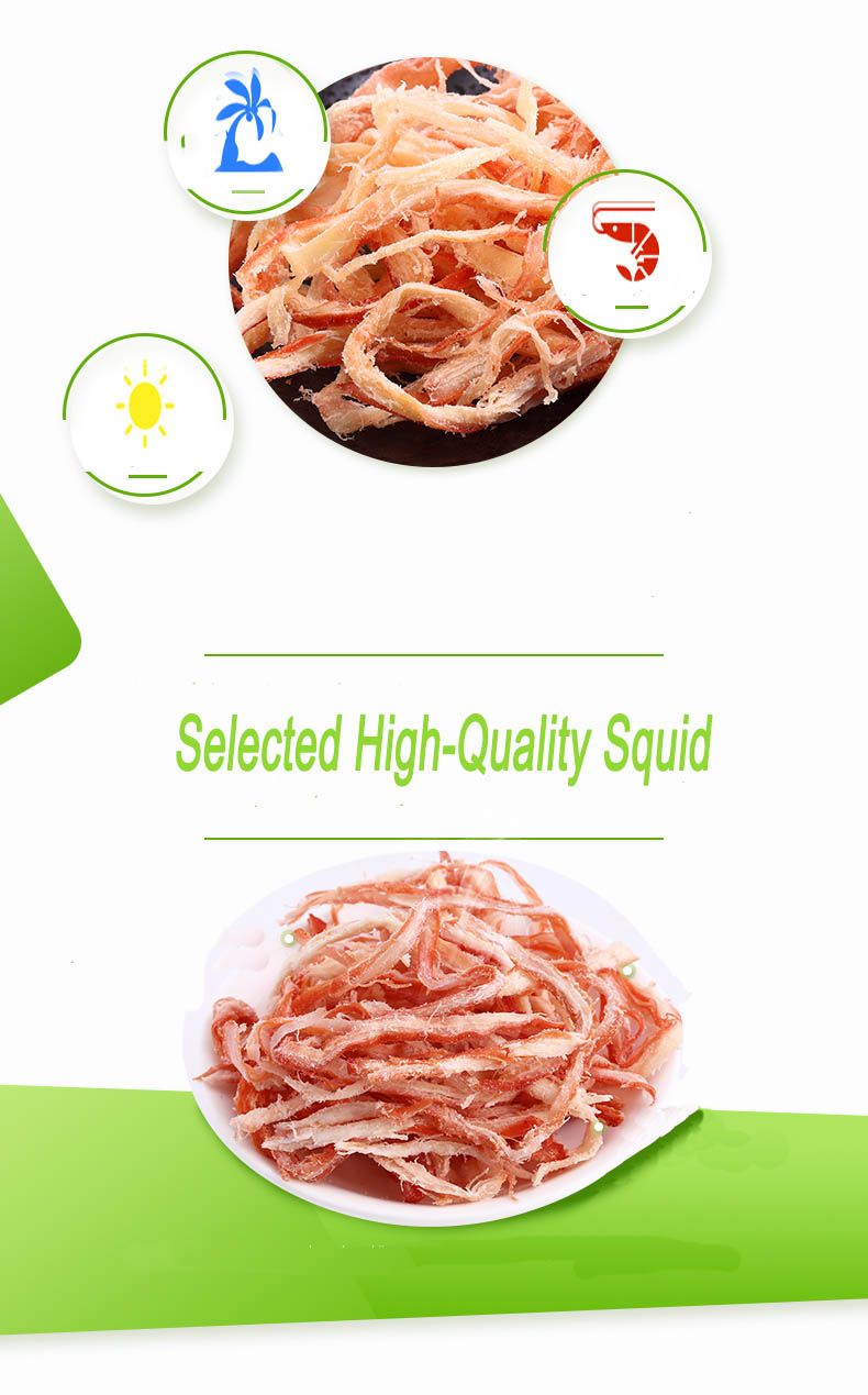 wholesale dried shredded squid bulk seasoned  korean delicious snack Seafood snacks chinese snacks