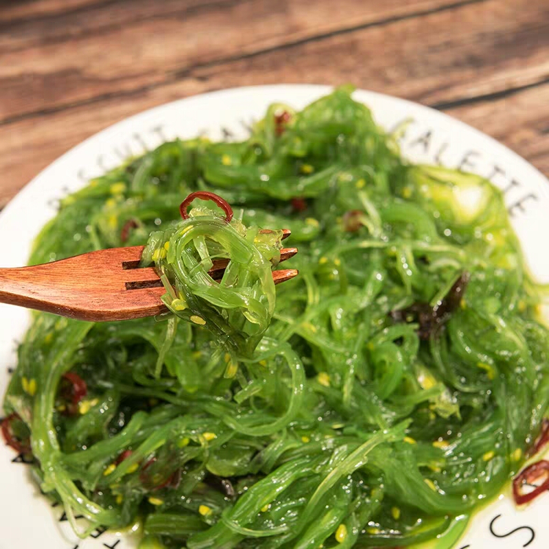 Wholesale frozen seasoned seaweed salad Japanese flavor hiyashi wakame