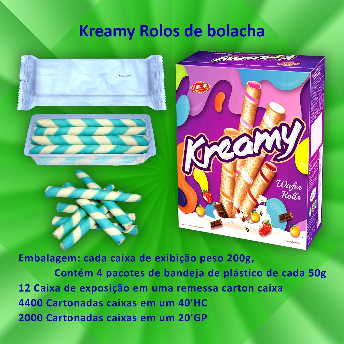 Kreamy Wafer Rolls 200g Cream Filled Stick Biscuit Luxury Creme ...