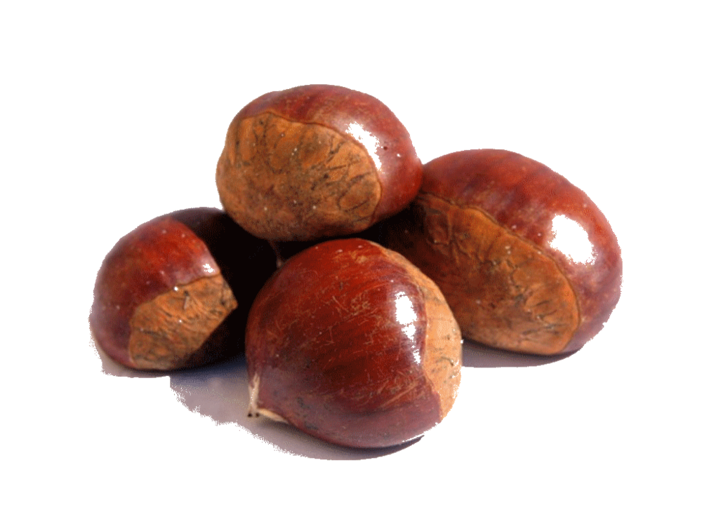 peeled Frozen chestnut
