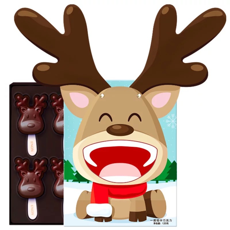 High quality Elk shape chocolate sweets candy Christmas present for kids
