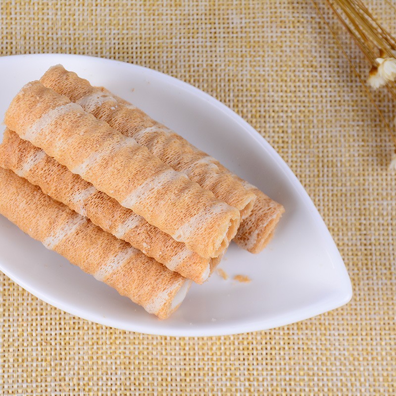 Crispy egg wafer roll cream filled stick biscuit Snacks