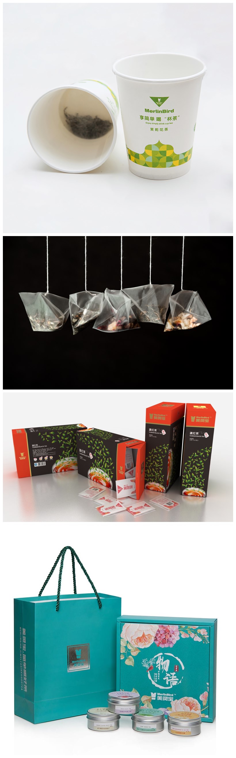 Organic Blomiming Tea Handmade Box Packaging