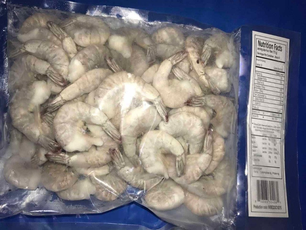 Fresh Seafood Block Quick Frozen Raw Vannamei White Shrimp