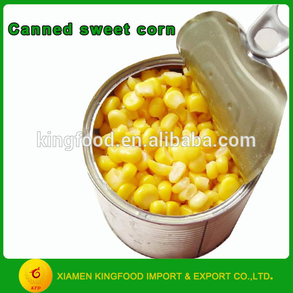 chinese canned sweet corn factory supply halal food products