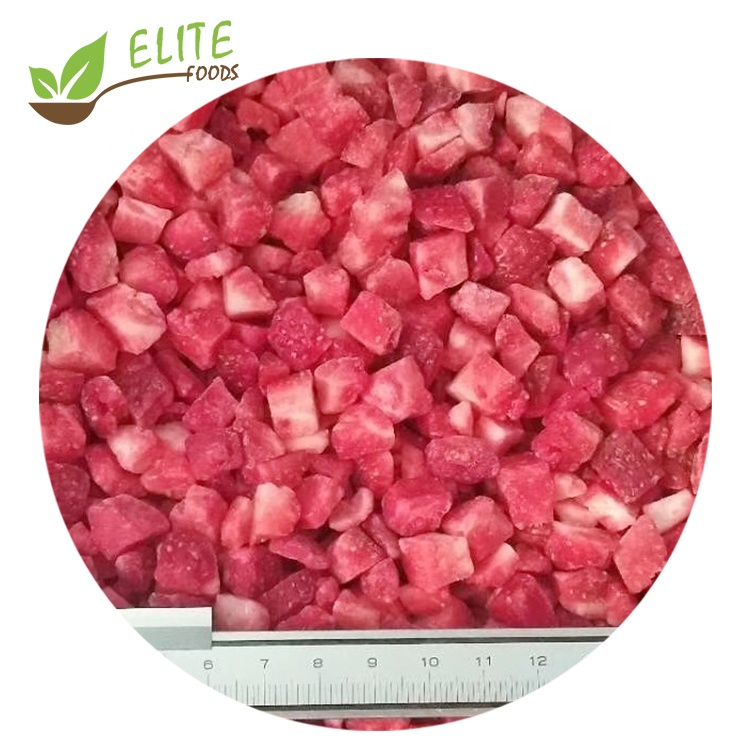 New season crop top Quality  IQF Strawberry cubes Frozen Strawberry dices diced/cubes