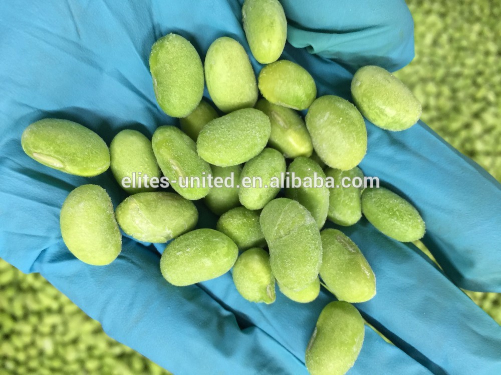 New season crop non-gom frozen IQF Organic salt edamame with pods