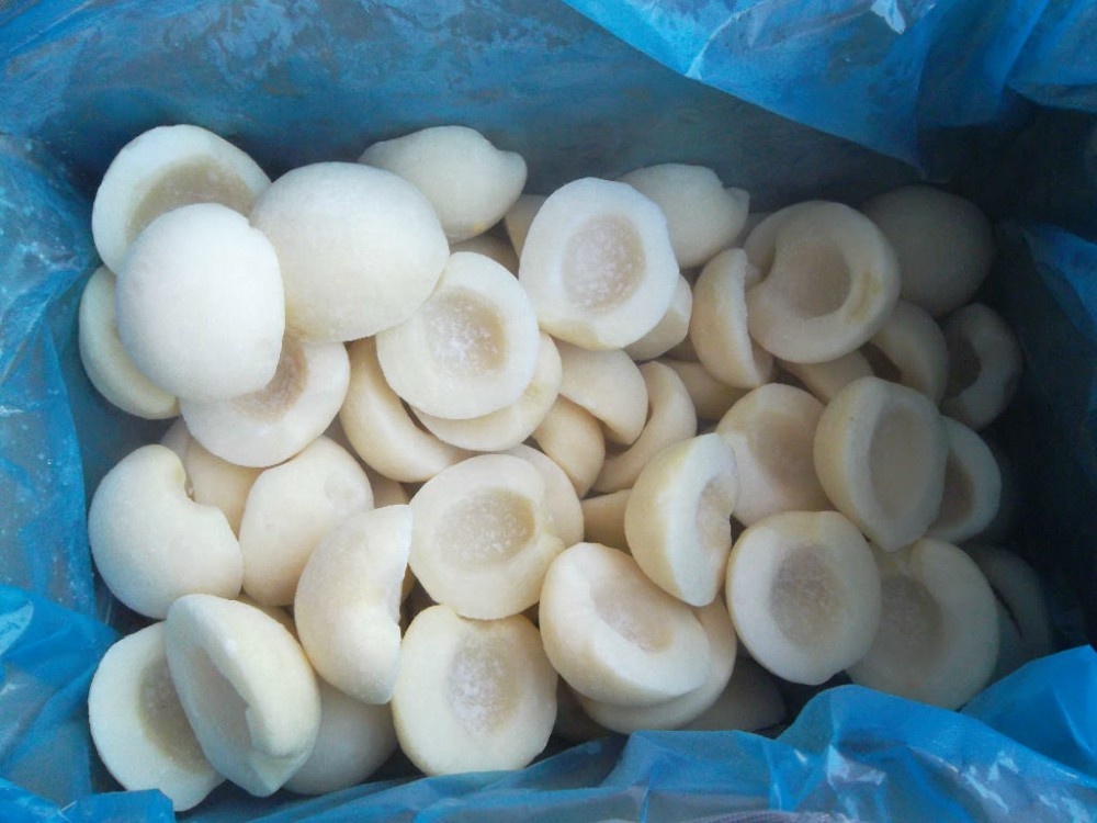 New season good price iqf frozen white/yellow  peach halves