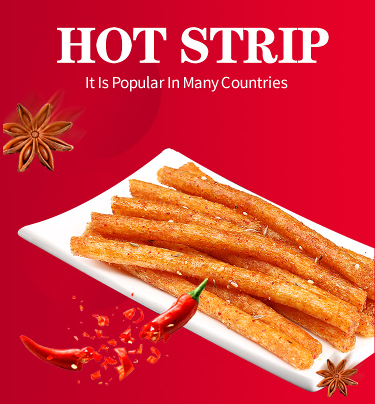 86g*60bags Chinese Snack Spicy HotStrip Chewy Chilli Snack Bean Snacks