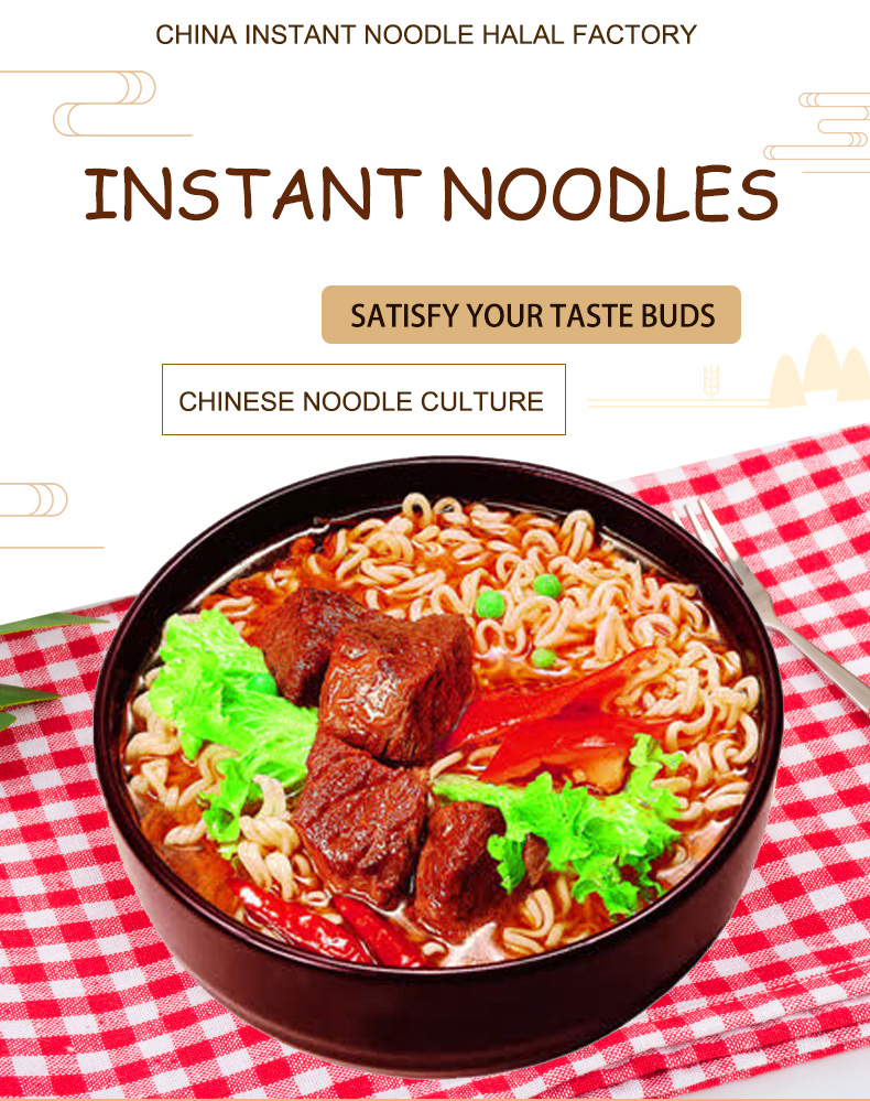 HALAL Instant Noodles Braised Beef Bone Ramen Chinese Noodles 108g ...