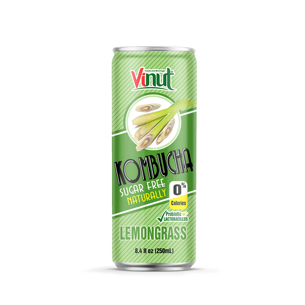 8.4 fl oz VINUT Kombucha natural Lemongrass juice free sugar