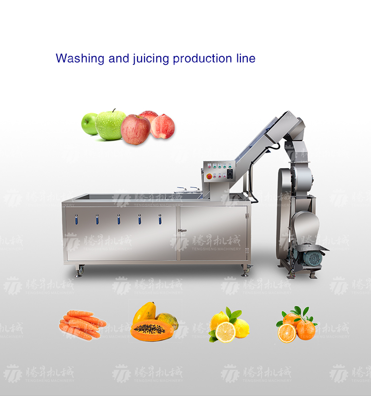 Automatic Vegetable Carrot Washing and Juicing Machine Production Line