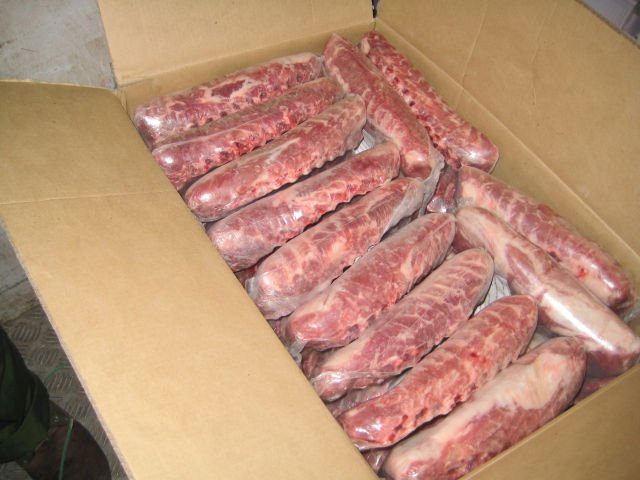 frozen pork collars, boneless, straight cut for sale