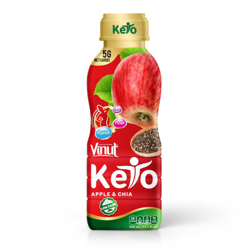 330ml vinut keto diet apple juice with chia seed
