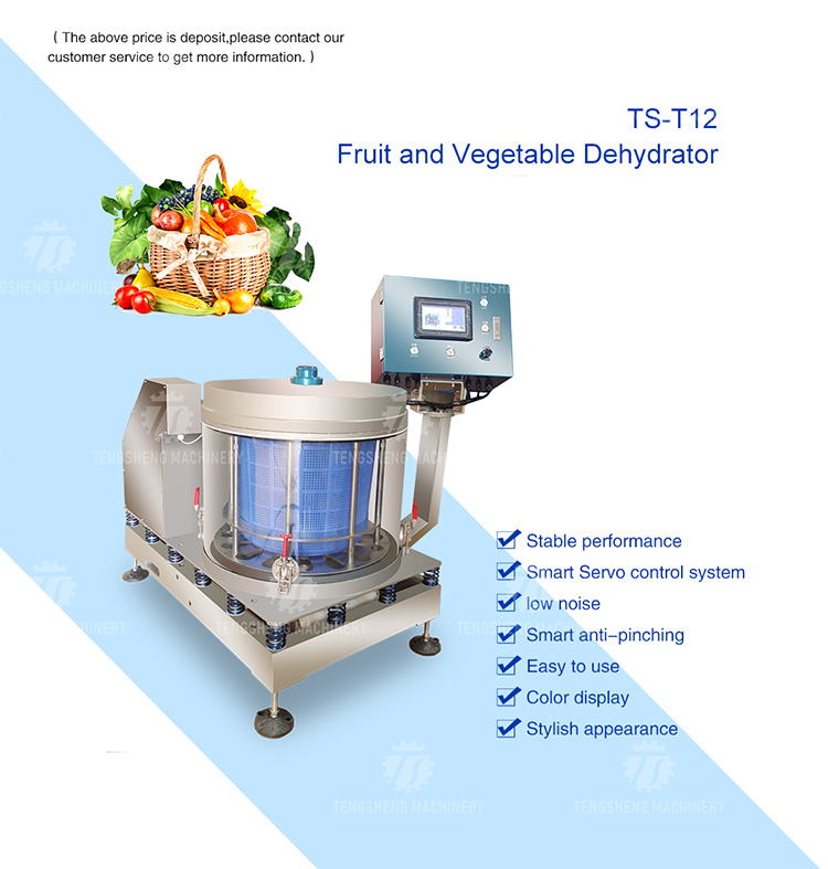 Vegetable and Fruit Rotary Centrifugal Dehydrator Food Processor TS-T12