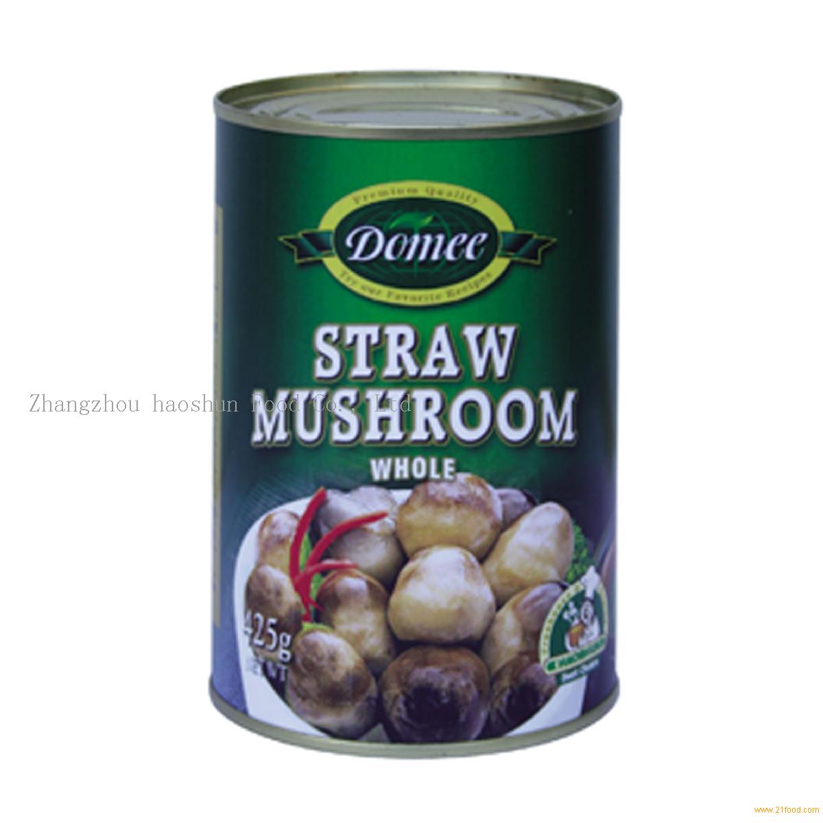 Canned straw mushroom