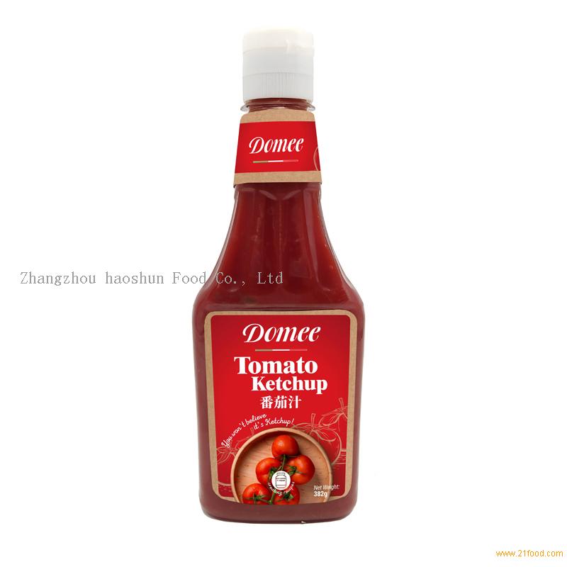 Tomato ketchup in plastic bottle