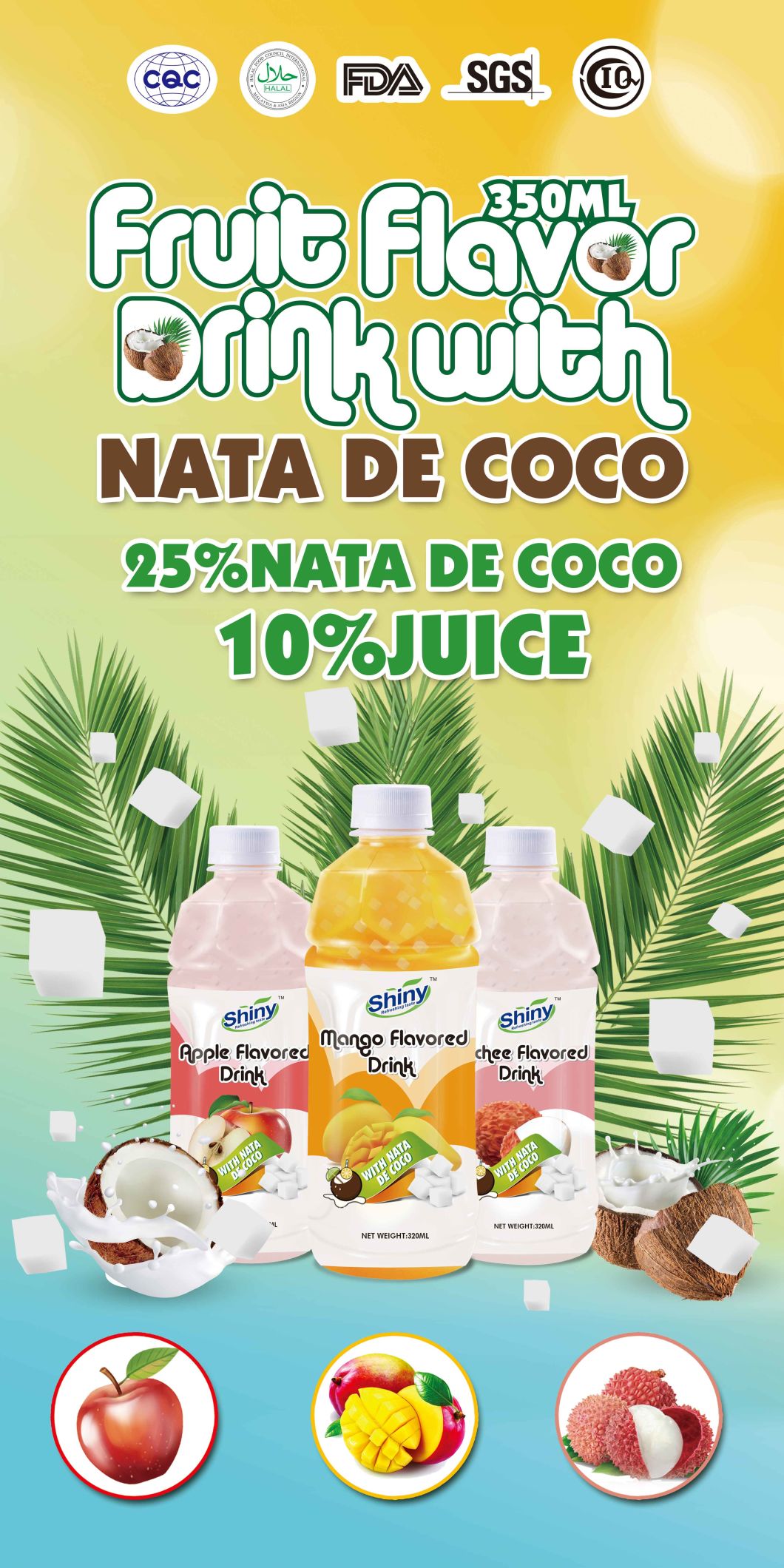 320ml Mango Flavored Juice Drink with Nata De Coco