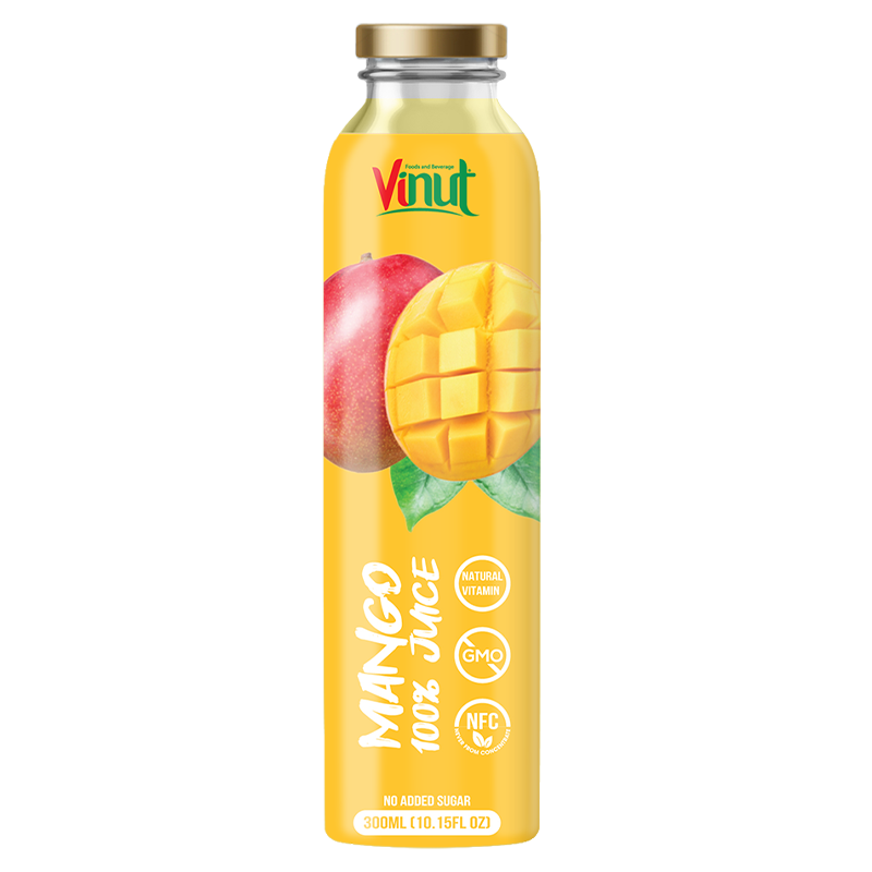 300ml Glass Bottle VINUT 100% Mango juice Drink Vietnam Suppliers Manufacturers