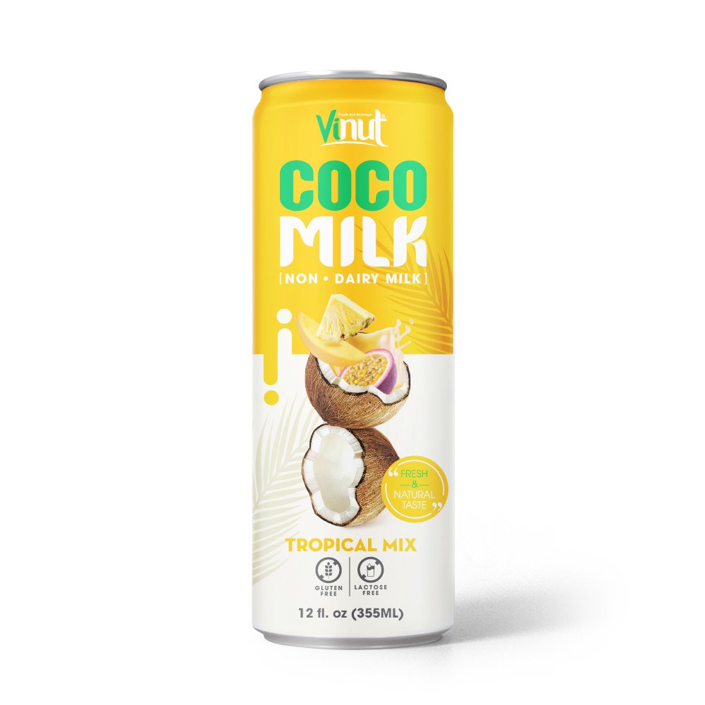 12 Fl Oz VINUT Coco milk Tropical Mix Gluten Free Lactose Free Non coconut milk drink Manufacturing