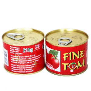 Popular Size 210g Canned Tomato Paste Double Concentrate for Africa