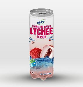 300ml PET tin Shiny Soda drink with Lychee Flavor