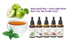 Stevia liquid drop with green apple flavor,sweet & tasty !