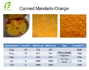 Canned Mandarin Orange in light syrup